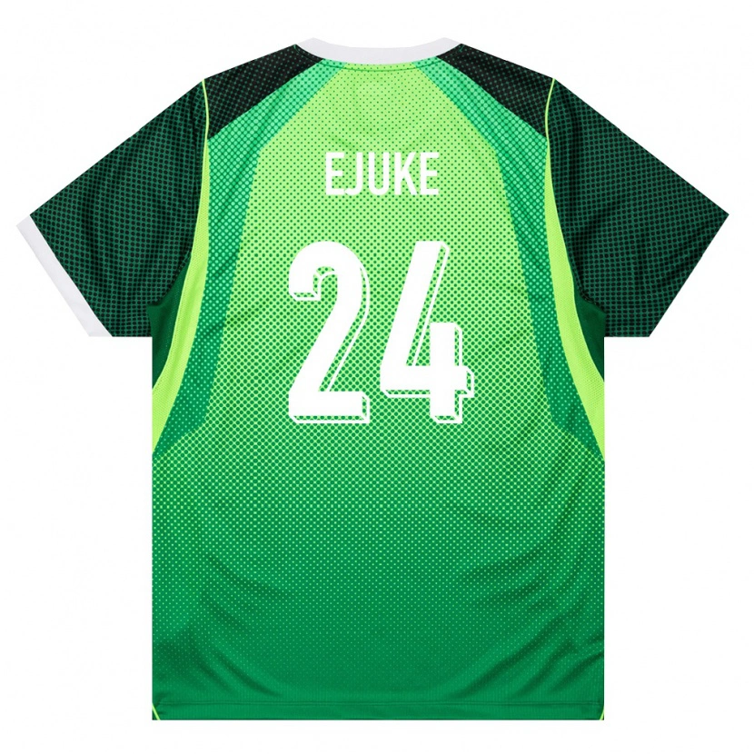 Danxen Dětské Nigérie Chidera Ejuke #24 Zelená Bílá Domů Hráčské Dresy 26-28 Dres