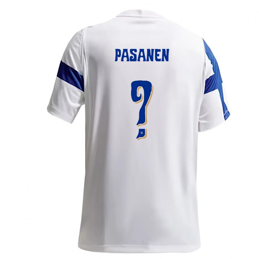 Danxen Dětské Finsko Samuel Pasanen #0 Bílá Modrá Domů Hráčské Dresy 26-28 Dres
