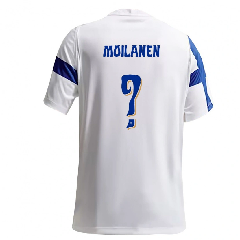 Danxen Dětské Finsko Matias Moilanen #0 Bílá Modrá Domů Hráčské Dresy 26-28 Dres