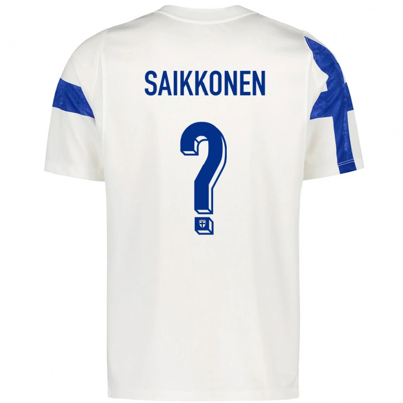 Danxen Dětské Finsko Otso Saikkonen #0 Bílá Modrá Domů Hráčské Dresy 26-28 Dres