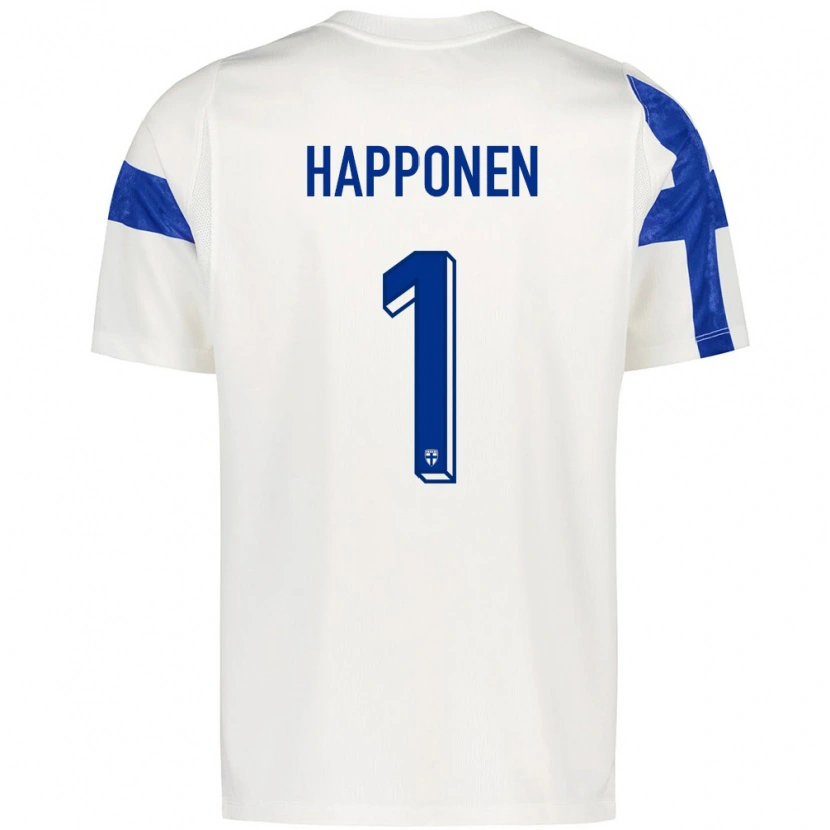 Danxen Dětské Finsko Ukko Happonen #1 Bílá Modrá Domů Hráčské Dresy 26-28 Dres