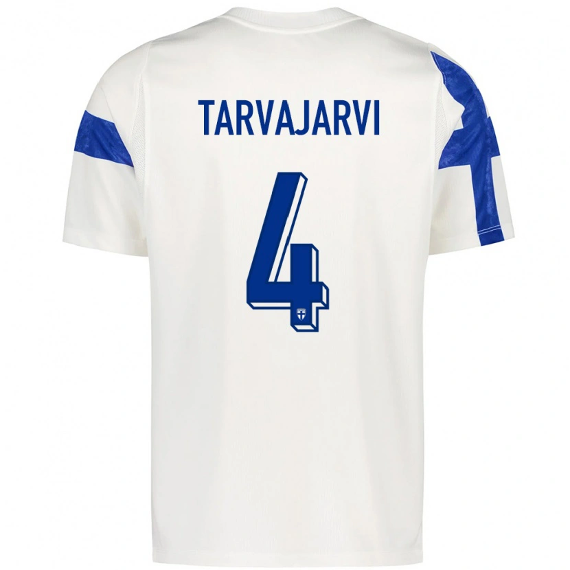 Danxen Dětské Finsko Niilo Tarvajärvi #4 Bílá Modrá Domů Hráčské Dresy 26-28 Dres