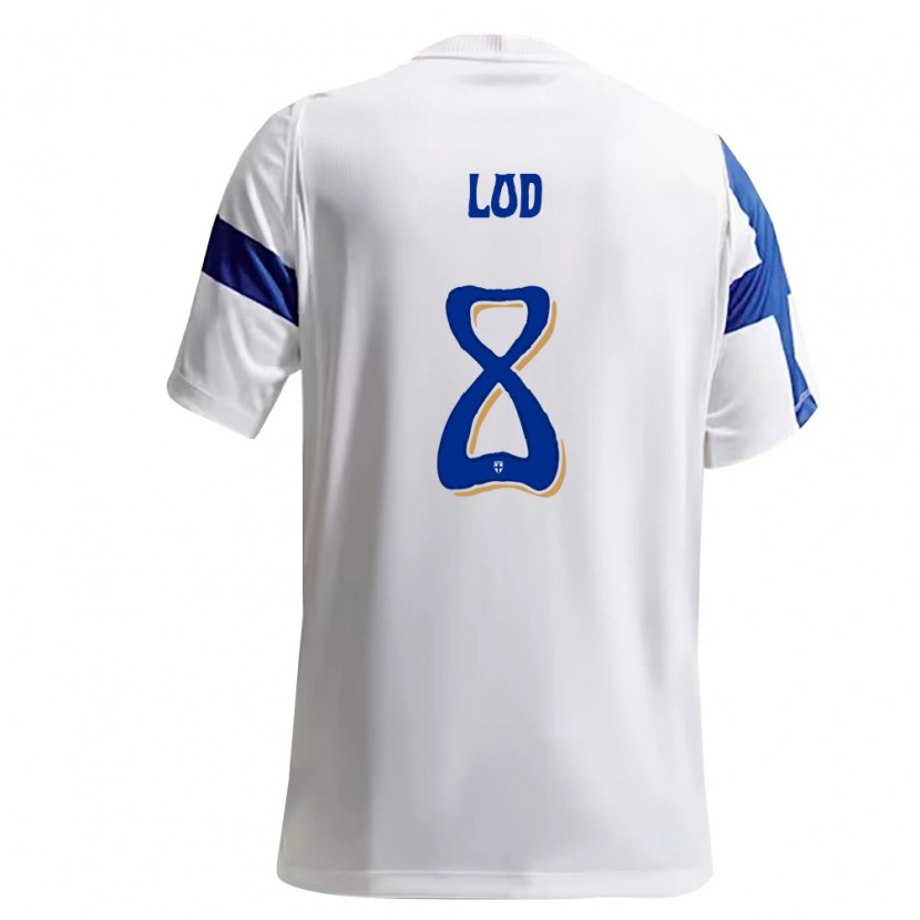Danxen Dětské Finsko Robin Lod #8 Bílá Modrá Domů Hráčské Dresy 26-28 Dres