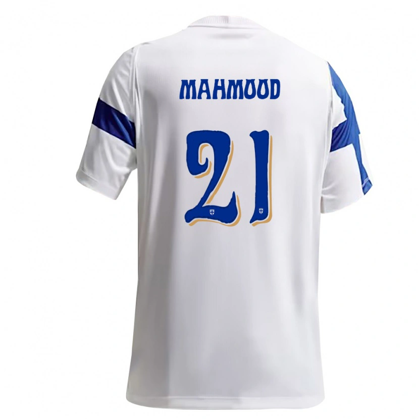 Danxen Dětské Finsko Mustafa Mahmood #21 Bílá Modrá Domů Hráčské Dresy 26-28 Dres