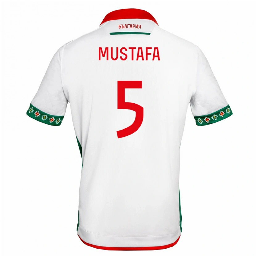 Danxen Dětské Bulharsko Timur Mustafa #5 Bílá Zelená Červená Domů Hráčské Dresy 26-28 Dres