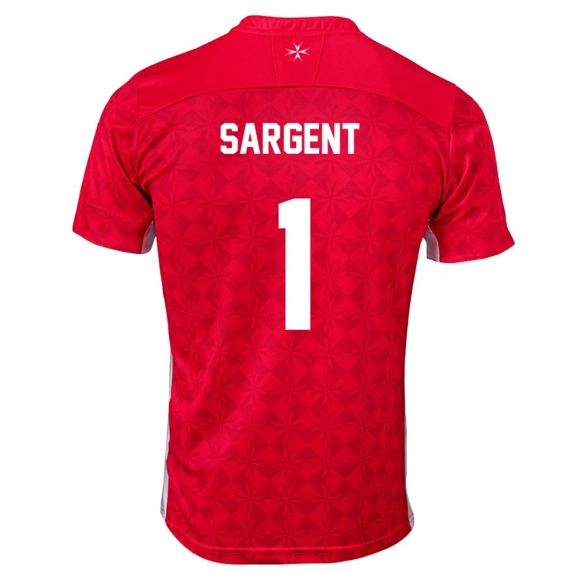 Danxen Dětské Malta Karl Sargent #1 Červená Bílá Domů Hráčské Dresy 26-28 Dres