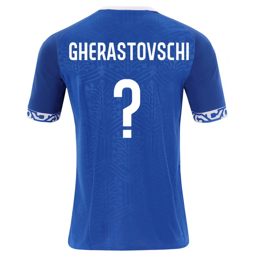 Danxen Dětské Moldavsko Gherman Gherastovschi #0 Královská Modrá Bílá Domů Hráčské Dresy 26-28 Dres