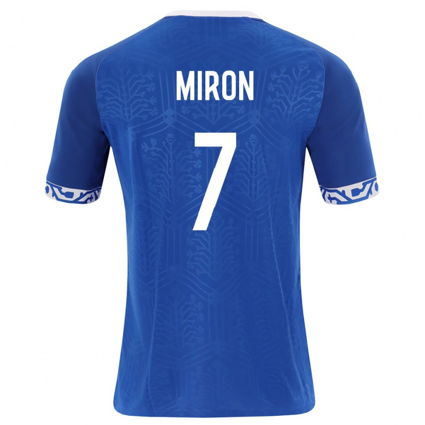 Danxen Dětské Moldavsko Gheorghe Miron #7 Královská Modrá Bílá Domů Hráčské Dresy 26-28 Dres