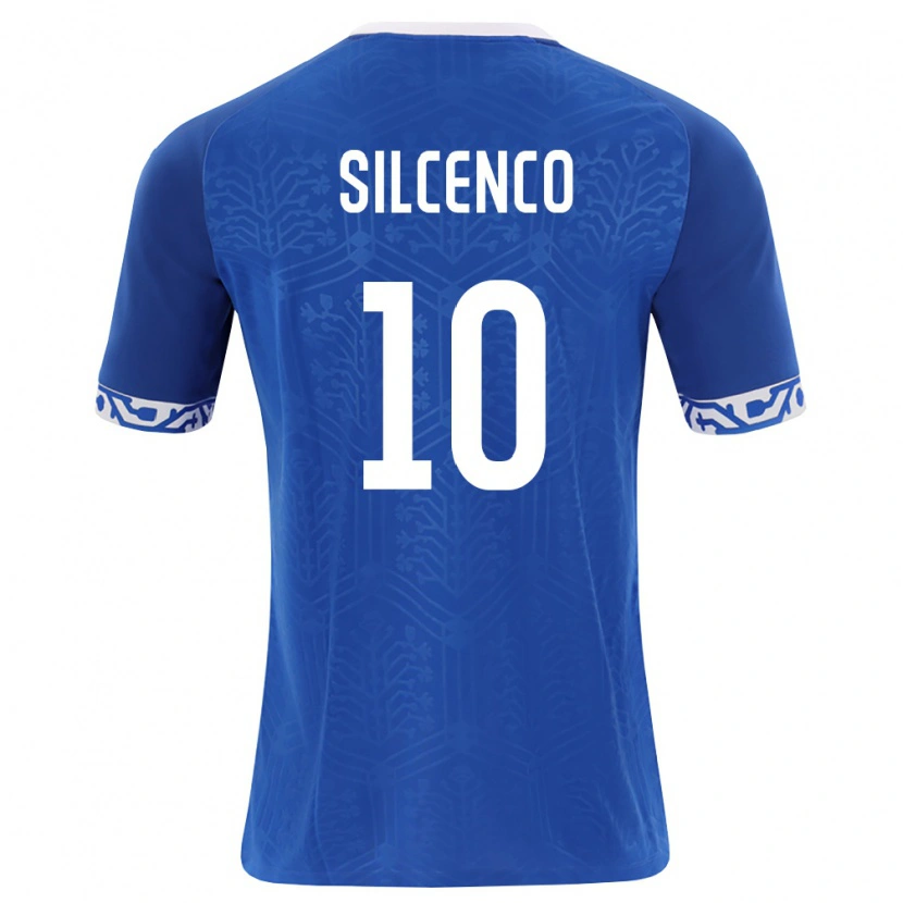 Danxen Dětské Moldavsko Chiril Șilcenco #10 Královská Modrá Bílá Domů Hráčské Dresy 26-28 Dres