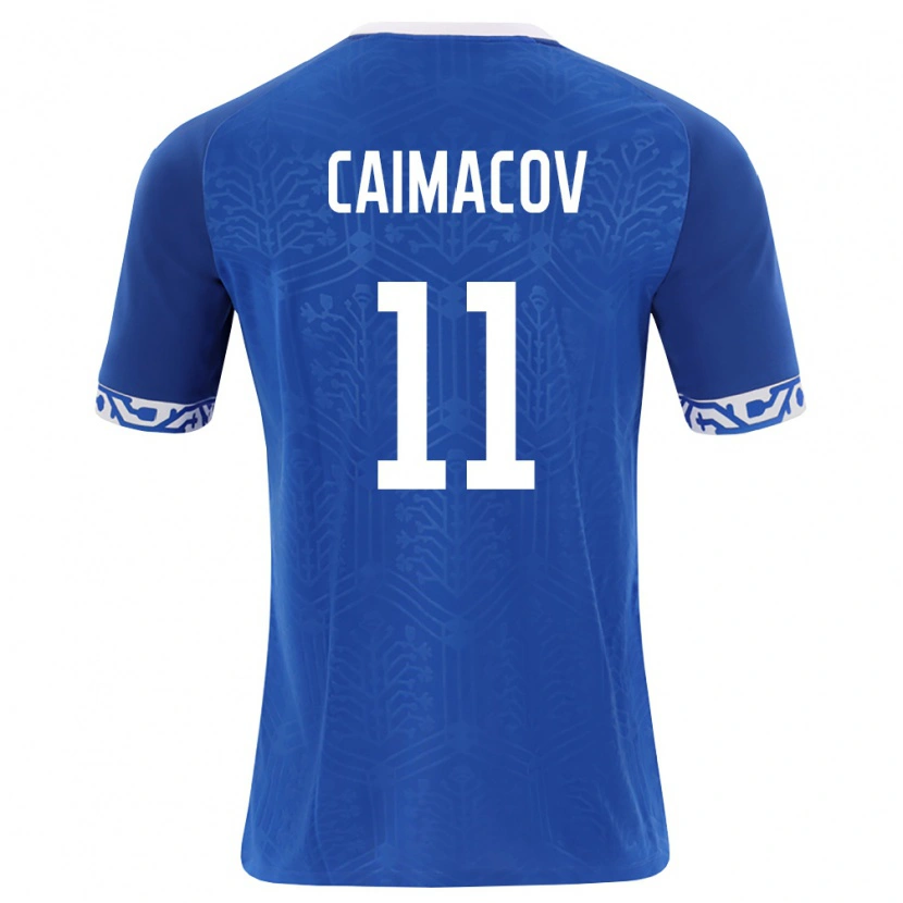 Danxen Dětské Moldavsko Mihail Caimacov #11 Královská Modrá Bílá Domů Hráčské Dresy 26-28 Dres