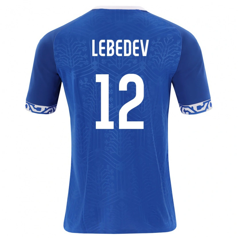 Danxen Dětské Moldavsko Nichita Lebedev #12 Královská Modrá Bílá Domů Hráčské Dresy 26-28 Dres