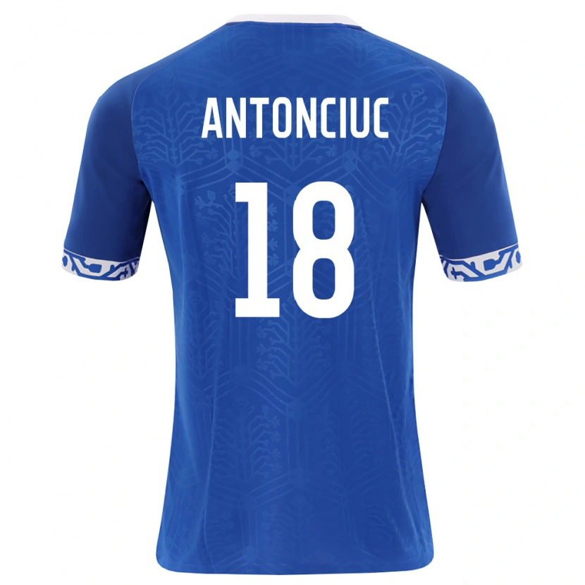 Danxen Dětské Moldavsko Cristian Antonciuc #18 Královská Modrá Bílá Domů Hráčské Dresy 26-28 Dres