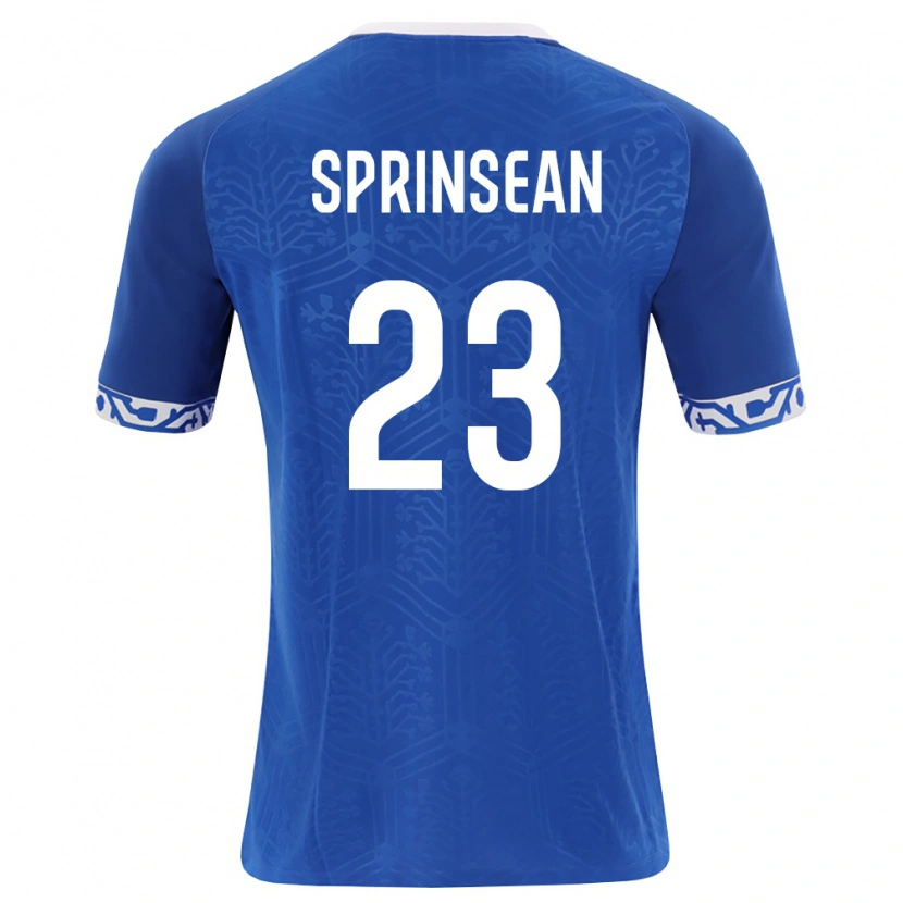 Danxen Dětské Moldavsko Artur Sprinsean #23 Královská Modrá Bílá Domů Hráčské Dresy 26-28 Dres