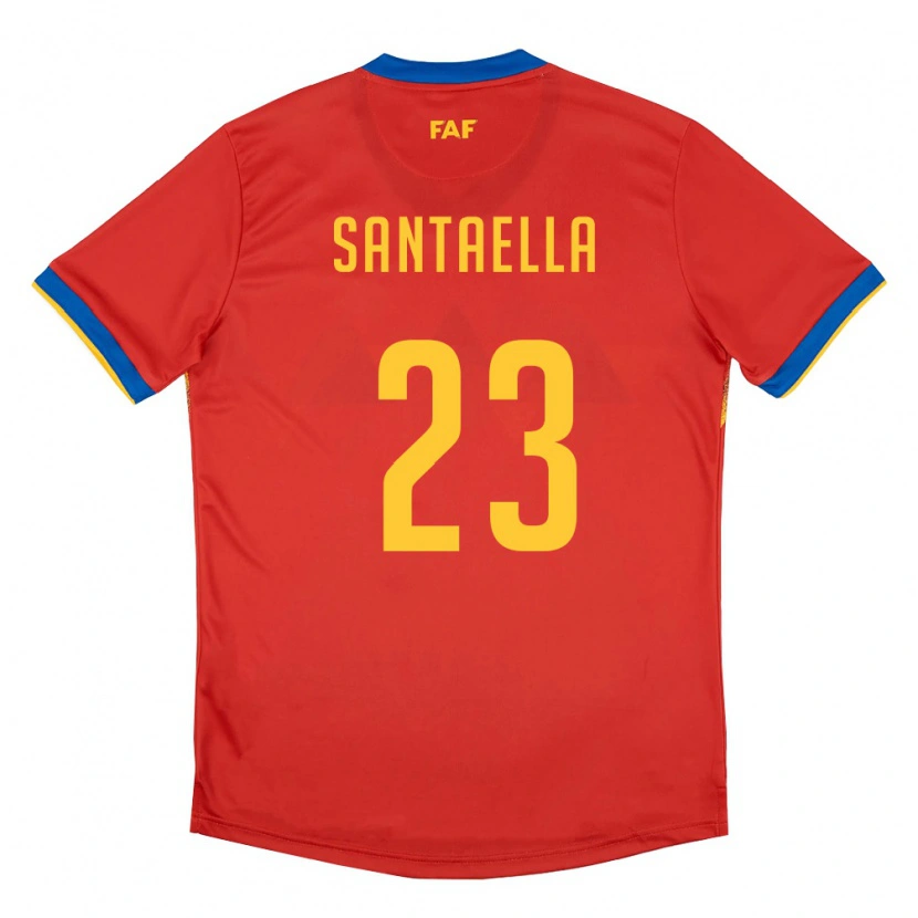 Danxen Dětské Andorra Yedid Santaella #23 Červená Modrá Žlutá Domů Hráčské Dresy 26-28 Dres