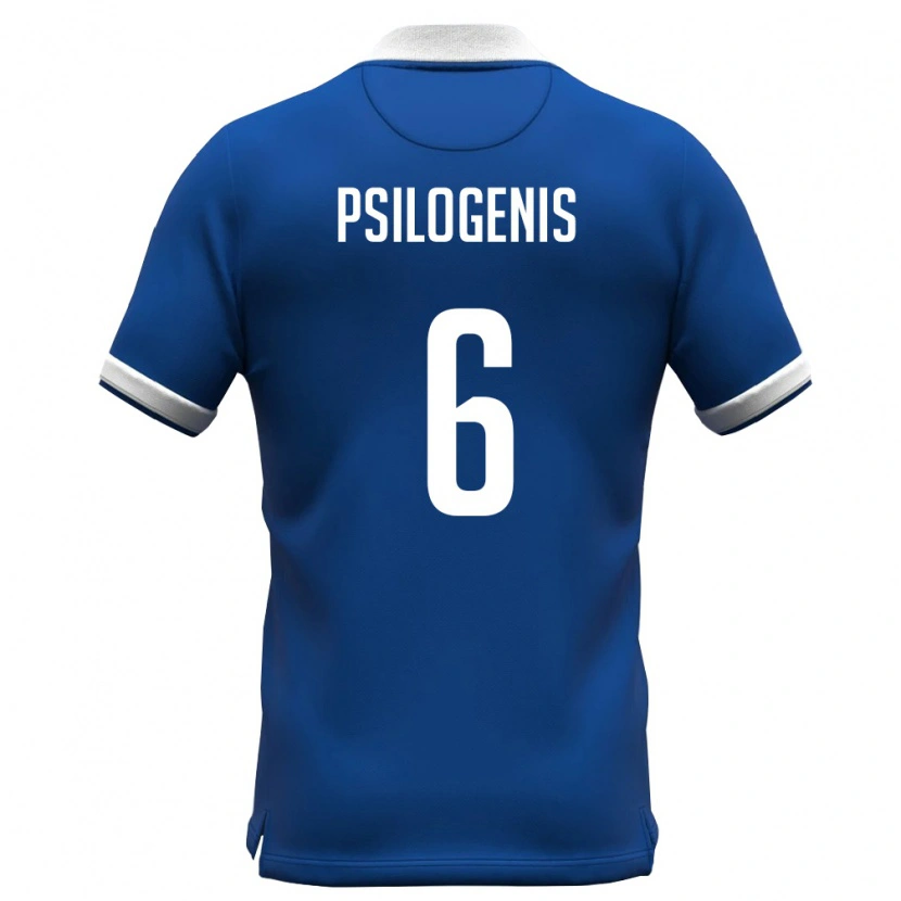 Danxen Dětské Kypr Gavriel Psilogenis #6 Královská Modrá Bílá Domů Hráčské Dresy 26-28 Dres