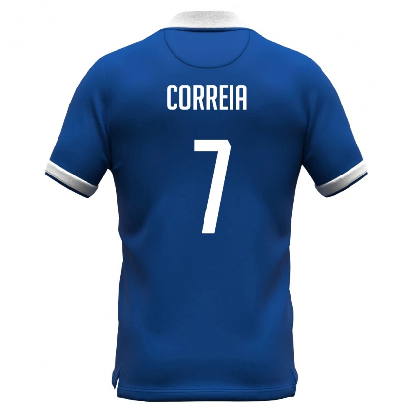 Danxen Dětské Kypr Anderson Correia #7 Královská Modrá Bílá Domů Hráčské Dresy 26-28 Dres