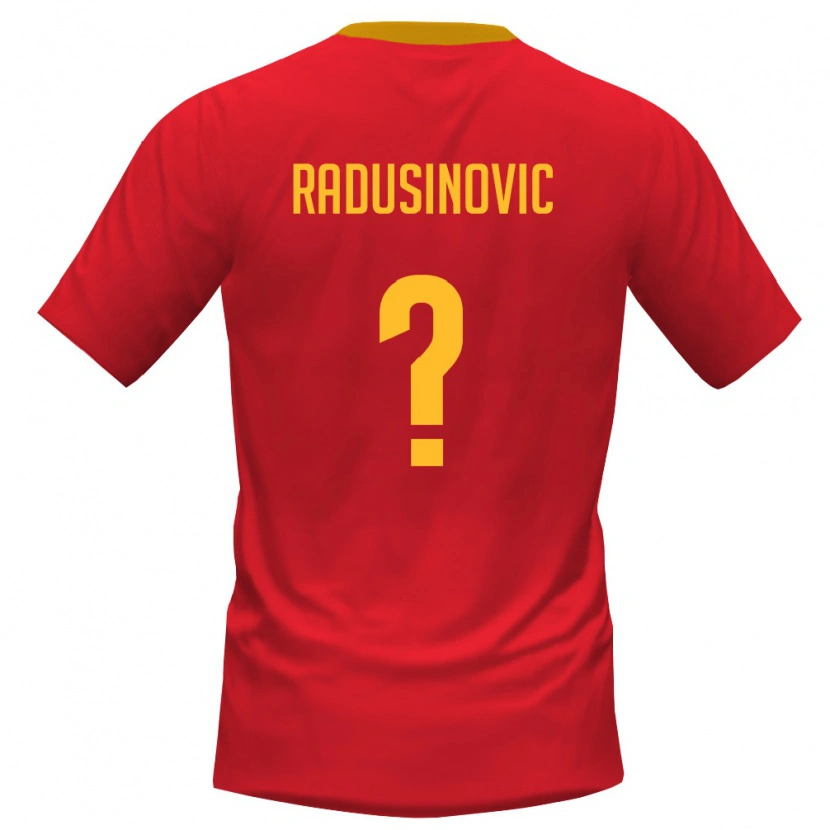Danxen Dětské Černá Hora Balsa Radusinovic #0 Červená Žlutá Domů Hráčské Dresy 26-28 Dres