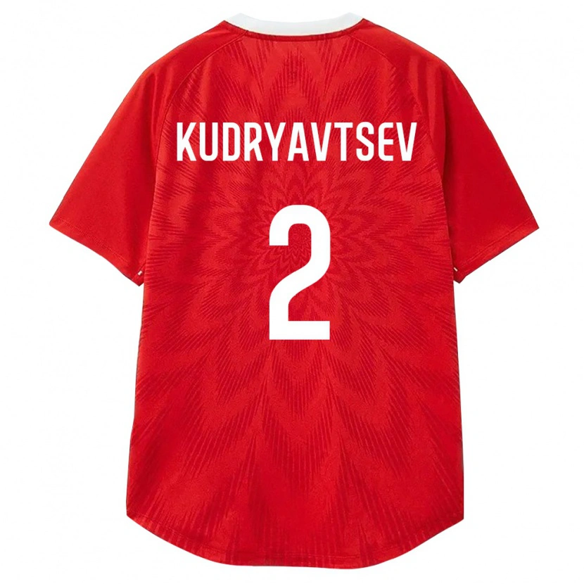 Danxen Dětské Rusko Vladislav Kudryavtsev #2 Červená Bílá Hnědá Domů Hráčské Dresy 26-28 Dres