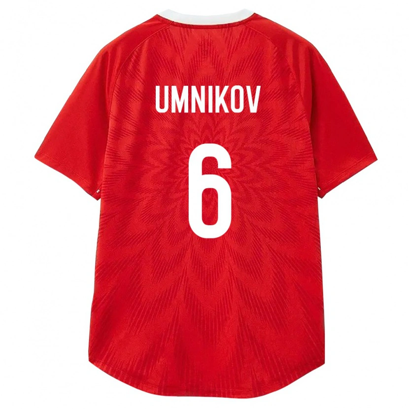 Danxen Dětské Rusko Mikhail Umnikov #6 Červená Bílá Hnědá Domů Hráčské Dresy 26-28 Dres