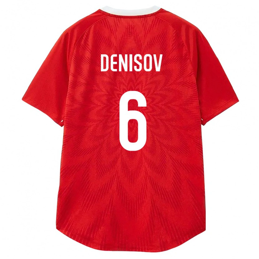 Danxen Dětské Rusko Klim Denisov #6 Červená Bílá Hnědá Domů Hráčské Dresy 26-28 Dres