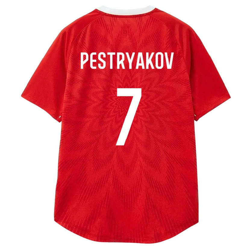 Danxen Dětské Rusko Dmitriy Pestryakov #7 Červená Bílá Hnědá Domů Hráčské Dresy 26-28 Dres
