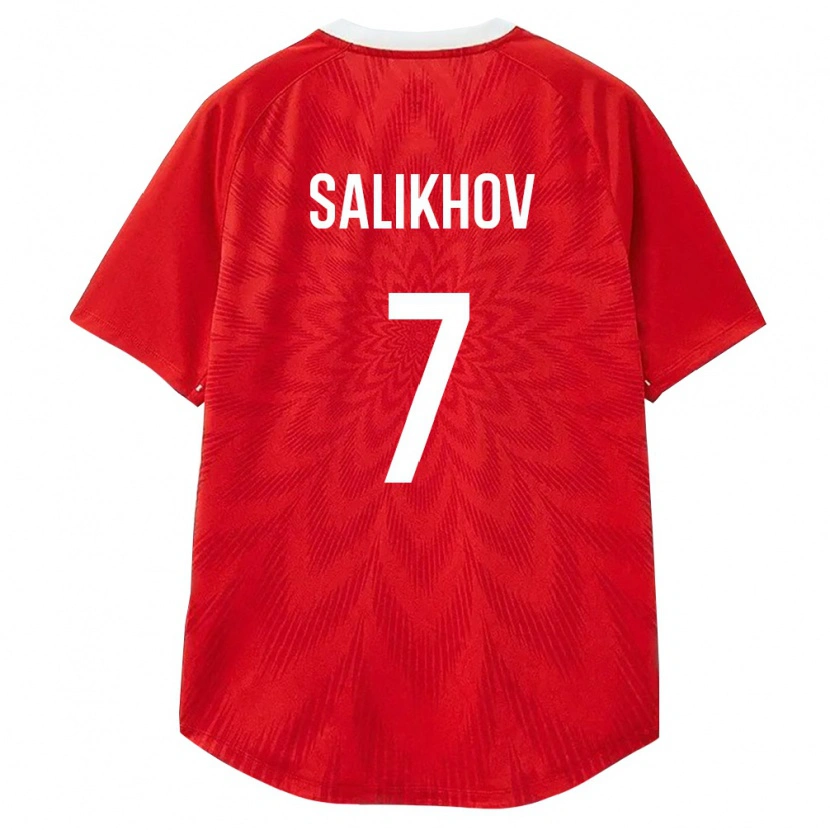 Danxen Dětské Rusko Leonid Salikhov #7 Červená Bílá Hnědá Domů Hráčské Dresy 26-28 Dres