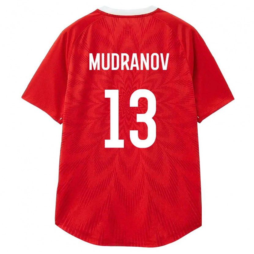 Danxen Dětské Rusko Artur Mudranov #13 Červená Bílá Hnědá Domů Hráčské Dresy 26-28 Dres