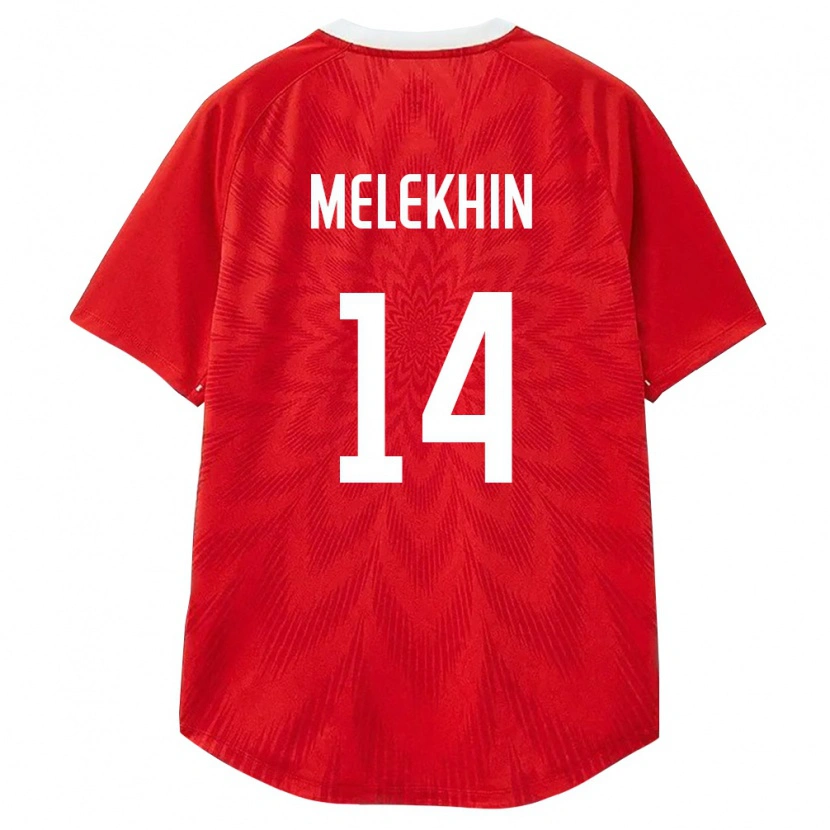 Danxen Dětské Rusko Viktor Melekhin #14 Červená Bílá Hnědá Domů Hráčské Dresy 26-28 Dres