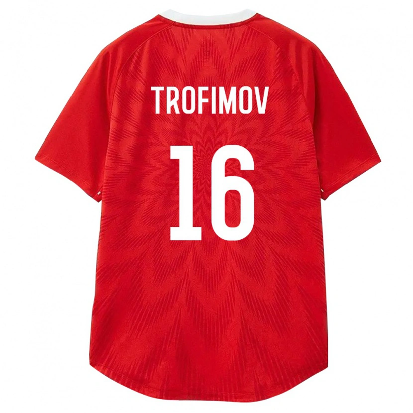 Danxen Dětské Rusko Daniil Trofimov #16 Červená Bílá Hnědá Domů Hráčské Dresy 26-28 Dres