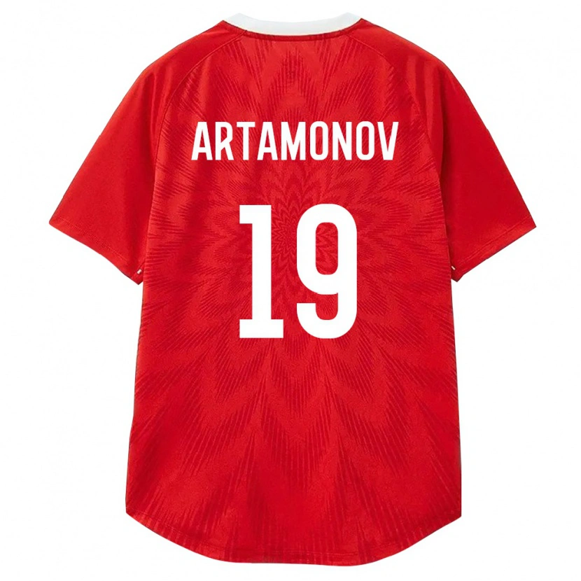 Danxen Dětské Rusko Vladimir Artamonov #19 Červená Bílá Hnědá Domů Hráčské Dresy 26-28 Dres