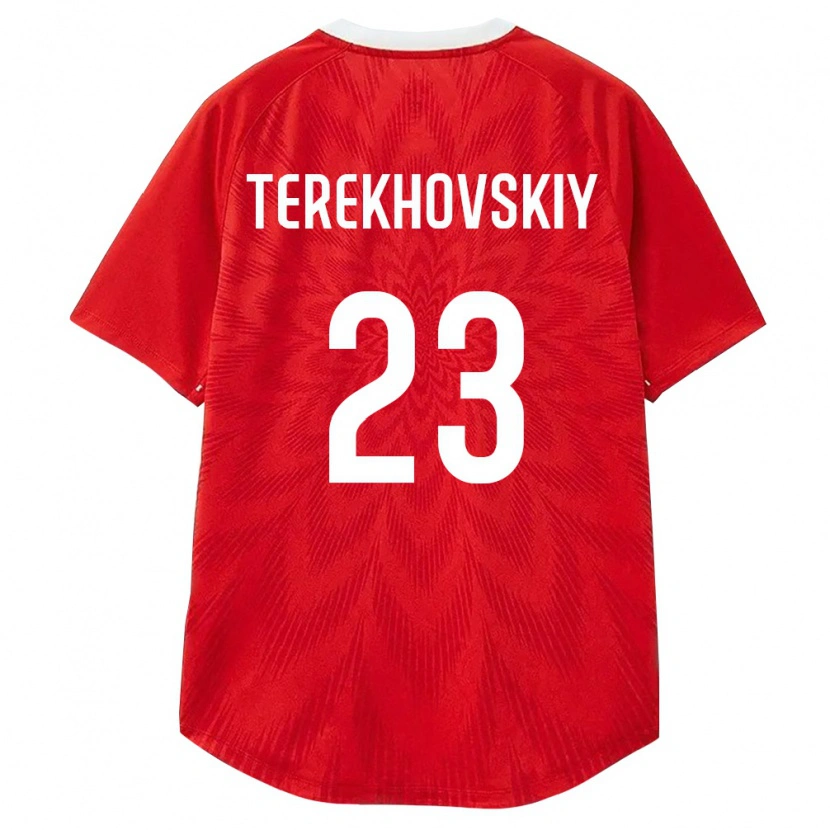 Danxen Dětské Rusko Ignat Terekhovskiy #23 Červená Bílá Hnědá Domů Hráčské Dresy 26-28 Dres