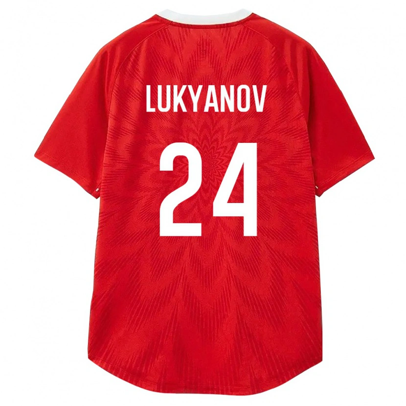 Danxen Dětské Rusko Ratmir Lukyanov #24 Červená Bílá Hnědá Domů Hráčské Dresy 26-28 Dres