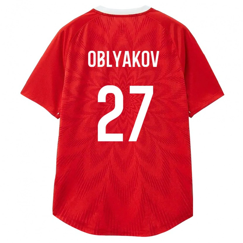 Danxen Dětské Rusko Ivan Oblyakov #27 Červená Bílá Hnědá Domů Hráčské Dresy 26-28 Dres