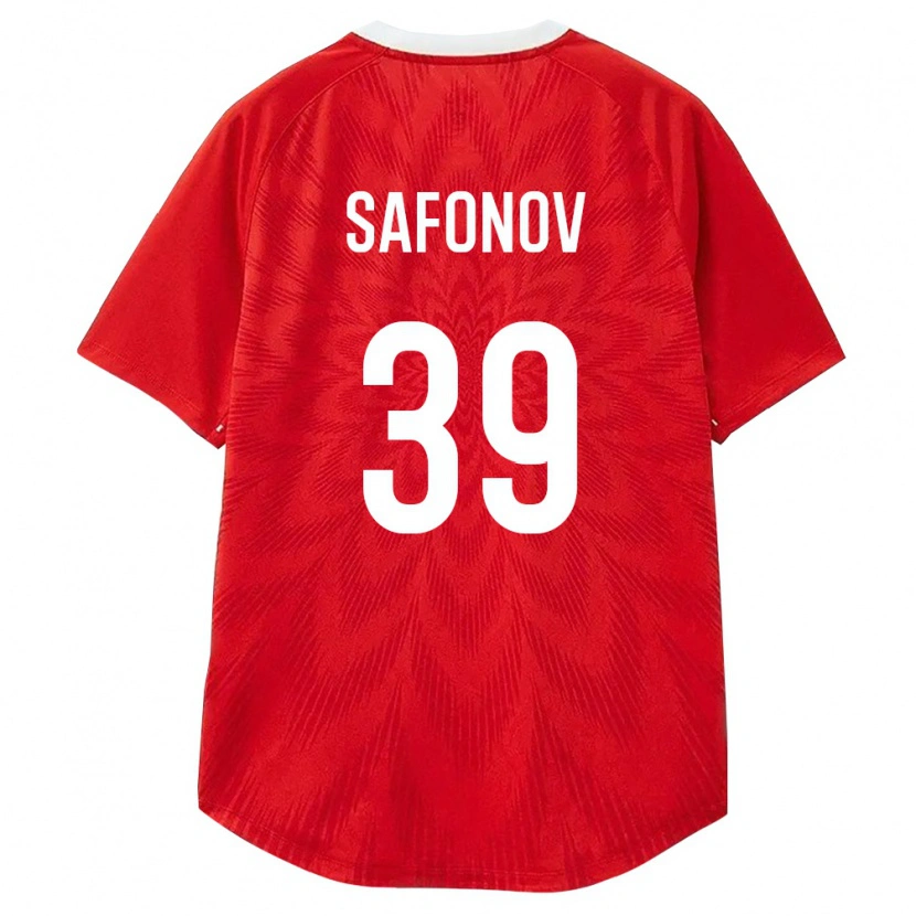 Danxen Dětské Rusko Matvey Safonov #39 Červená Bílá Hnědá Domů Hráčské Dresy 26-28 Dres