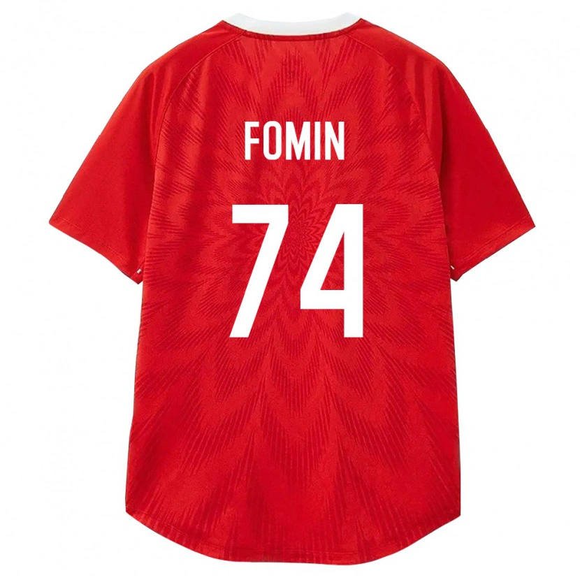 Danxen Dětské Rusko Daniil Fomin #74 Červená Bílá Hnědá Domů Hráčské Dresy 26-28 Dres