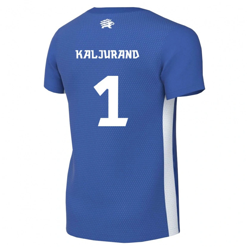 Danxen Dětské Estonsko Joonatan Kaljurand #1 Tmavě Modrá Bílá Domů Hráčské Dresy 26-28 Dres