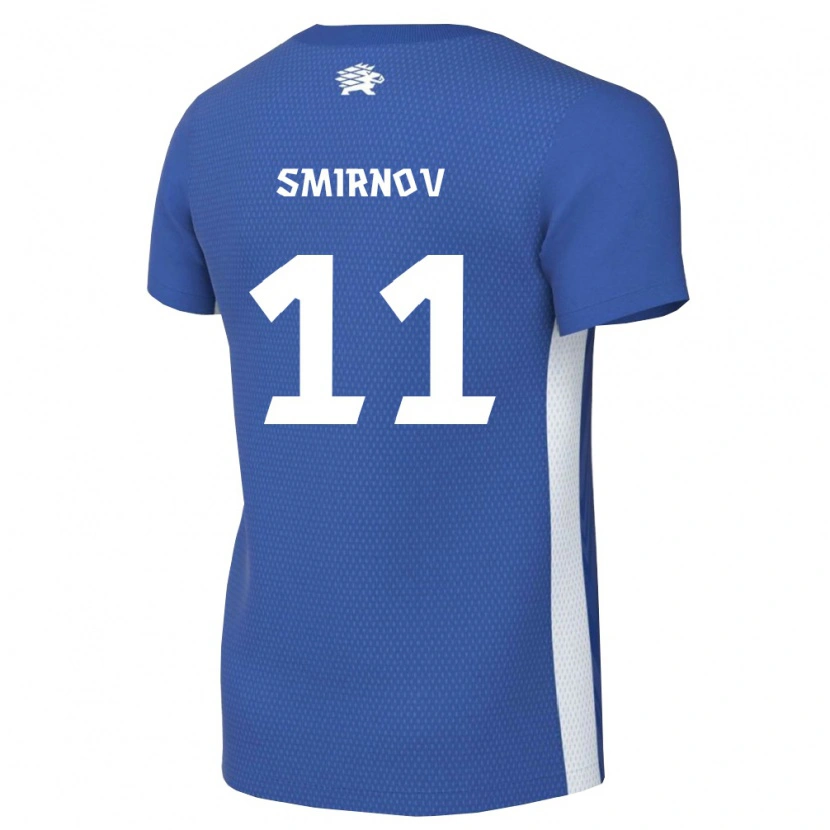 Danxen Dětské Estonsko Ramon Smirnov #11 Tmavě Modrá Bílá Domů Hráčské Dresy 26-28 Dres