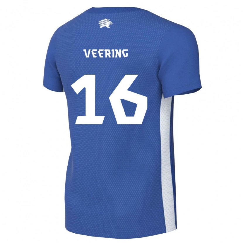 Danxen Dětské Estonsko Robert Veering #16 Tmavě Modrá Bílá Domů Hráčské Dresy 26-28 Dres