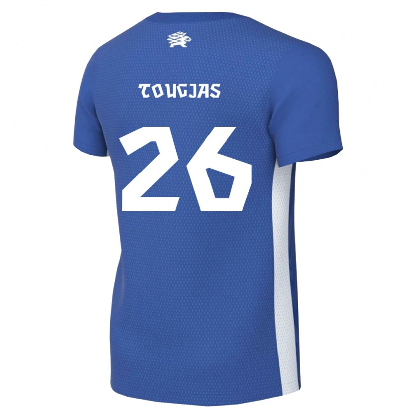 Danxen Dětské Estonsko Erko Tougjas #26 Tmavě Modrá Bílá Domů Hráčské Dresy 26-28 Dres