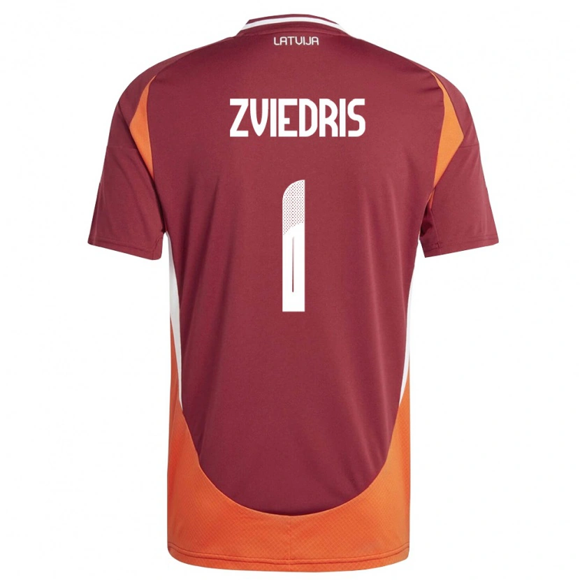 Danxen Dětské Lotyšsko Krisjanis Zviedris #1 Tmavě Červená Bílá Oranžová Domů Hráčské Dresy 26-28 Dres