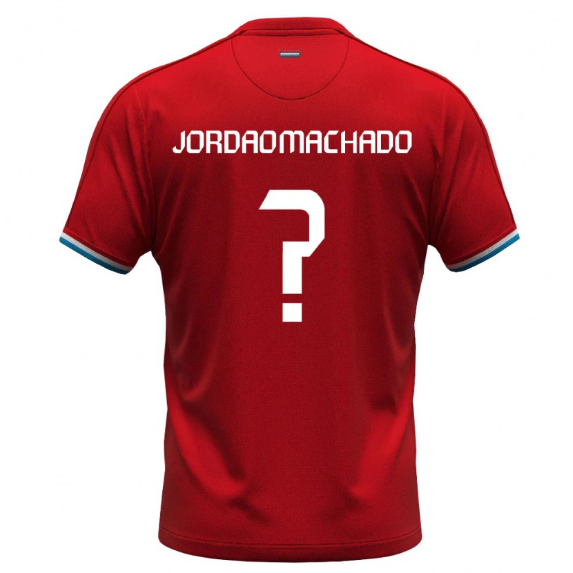 Danxen Dětské Lucembursko Dinis Jordao Machado #0 Červená Bílá Modrá Domů Hráčské Dresy 26-28 Dres