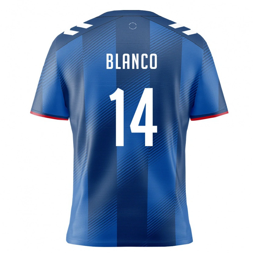 Danxen Dětské Portoriko Justin Blanco #14 Královská Modrá Červená Bílá Domů Hráčské Dresy 26-28 Dres