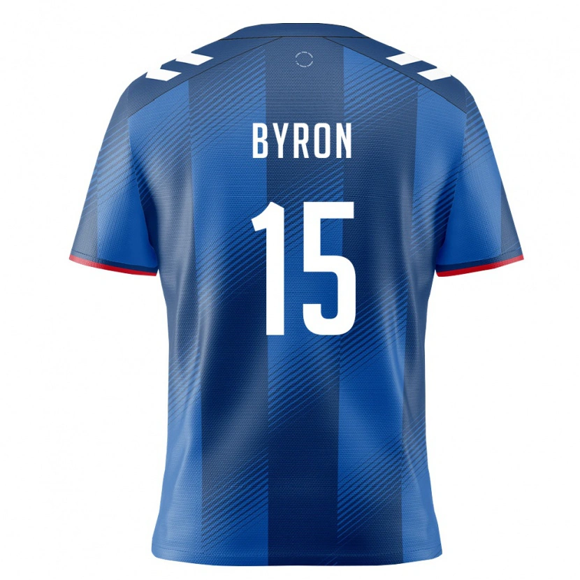 Danxen Dětské Portoriko Samuel Byron #15 Královská Modrá Červená Bílá Domů Hráčské Dresy 26-28 Dres