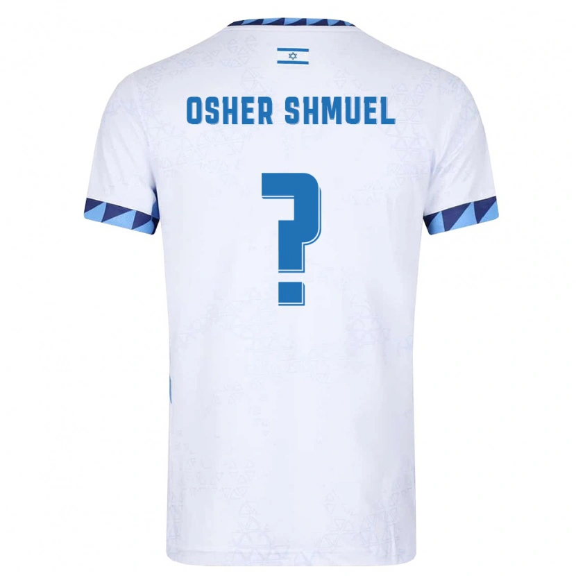 Danxen Dětské Izrael Osher Shmuel #0 Bílá Světle Modrá Domů Hráčské Dresy 26-28 Dres