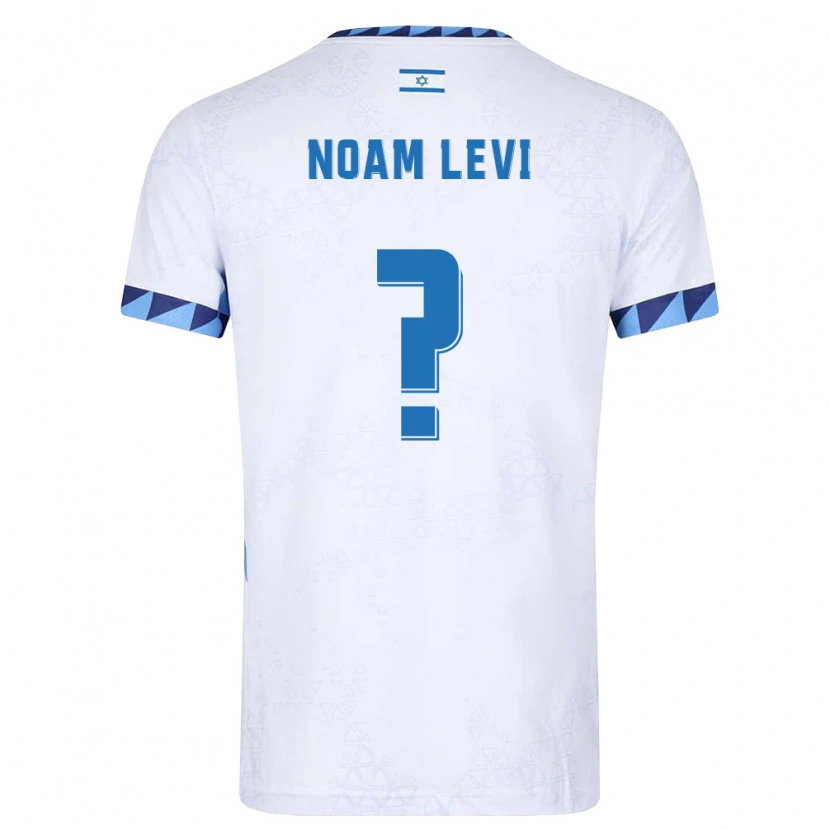 Danxen Dětské Izrael Noam Levi #0 Bílá Světle Modrá Domů Hráčské Dresy 26-28 Dres
