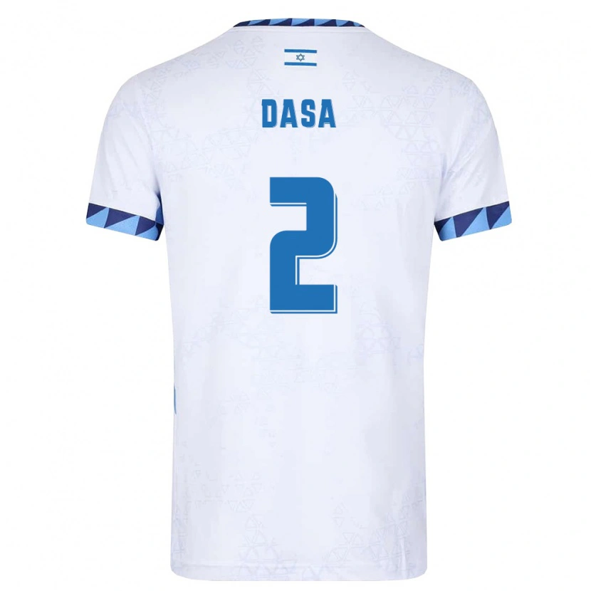 Danxen Dětské Izrael Eli Dasa #2 Bílá Světle Modrá Domů Hráčské Dresy 26-28 Dres