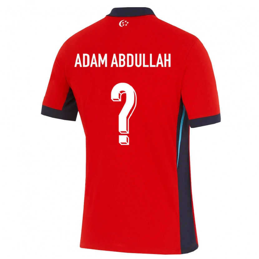 Danxen Dětské Singapur Nur Adam Abdullah #0 Červená Bílá Černá Domů Hráčské Dresy 26-28 Dres