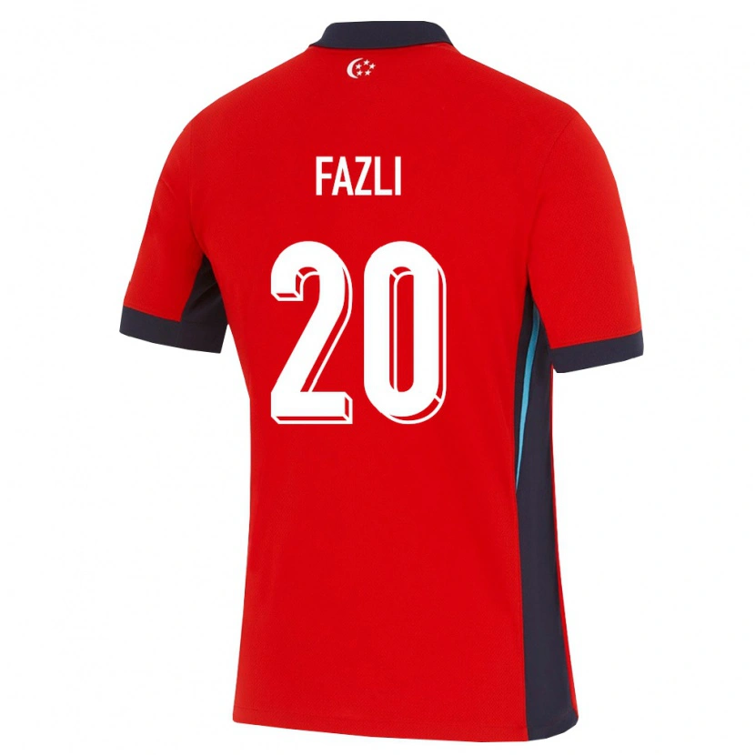 Danxen Dětské Singapur Fairuz Fazli #20 Červená Bílá Černá Domů Hráčské Dresy 26-28 Dres