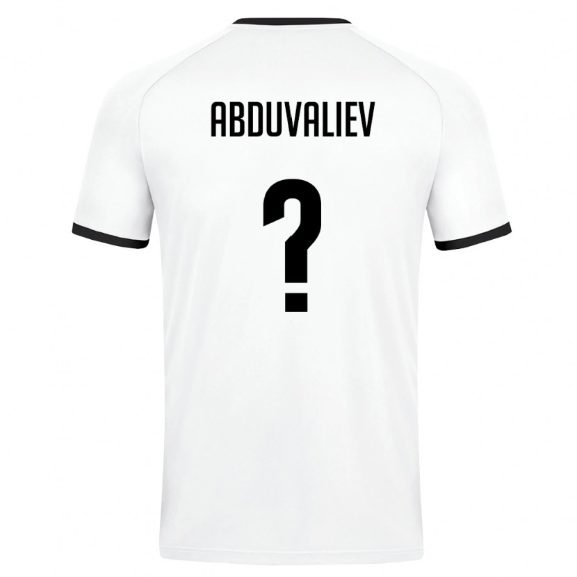 Danxen Dětské Uzbekistán Kamoliddin Abduvaliev #0 Bílá Tmavě Zelená Daleko Hráčské Dresy 26-28 Dres