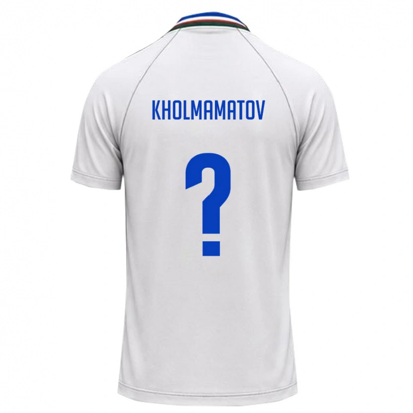 Danxen Dětské Uzbekistán Abdullokh Kholmamatov #0 Bílá Tmavě Zelená Daleko Hráčské Dresy 26-28 Dres